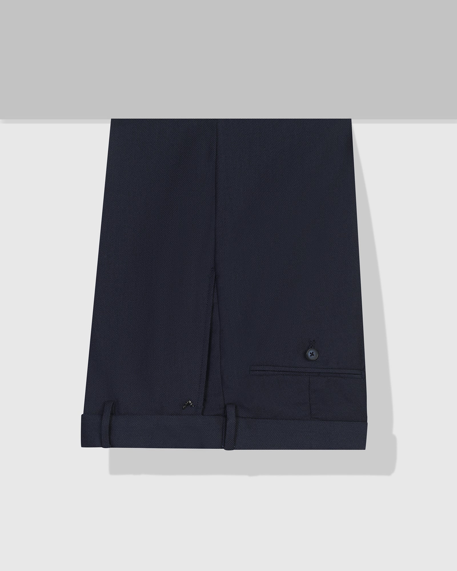 Navy Technowaist Textured Trouser - Hennessy