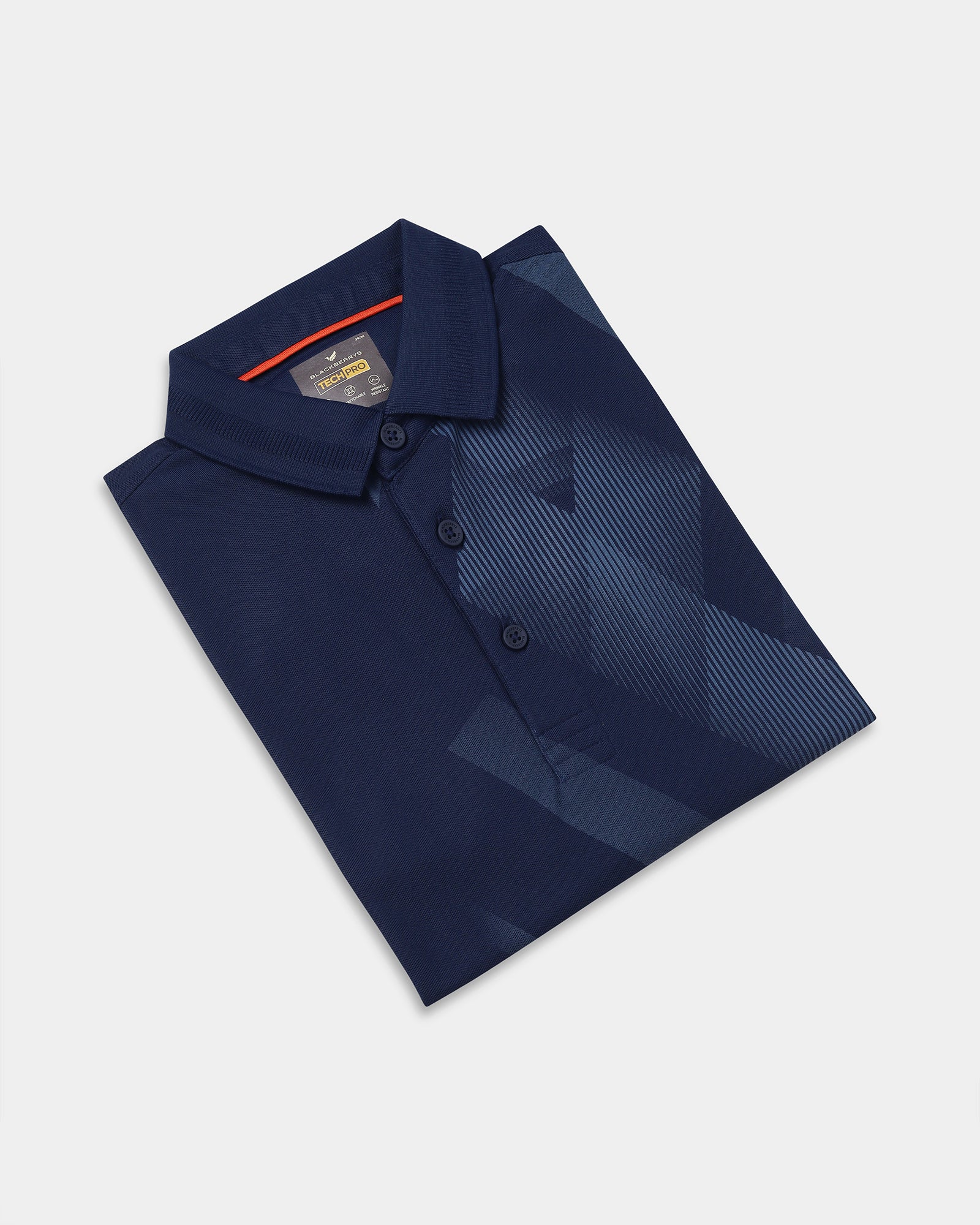 Navy TechPro Printed Polo - Himani
