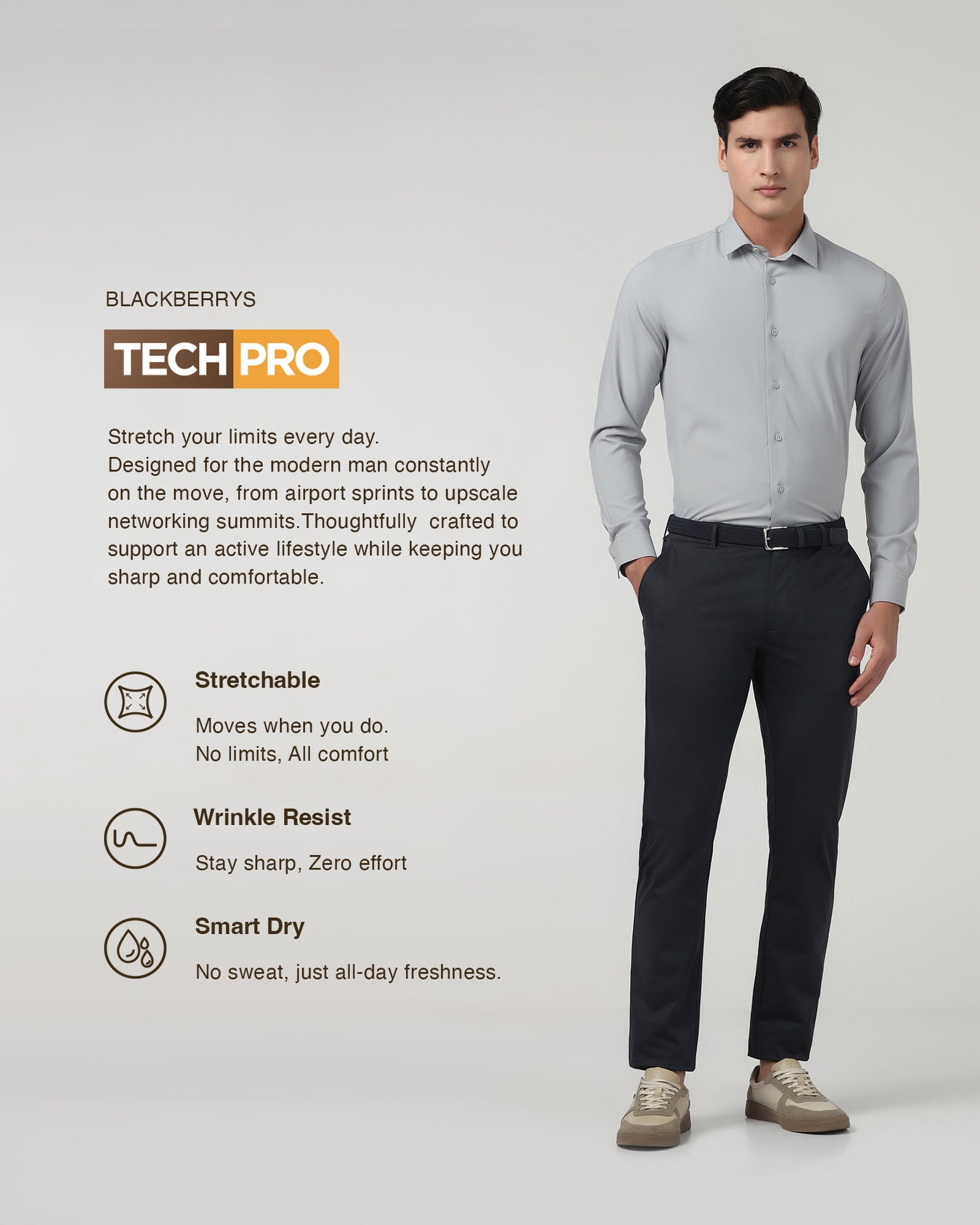 Navy TechPro Solid Khakis - Yukon
