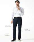 Navy Techpro Solid Trouser - Ashley