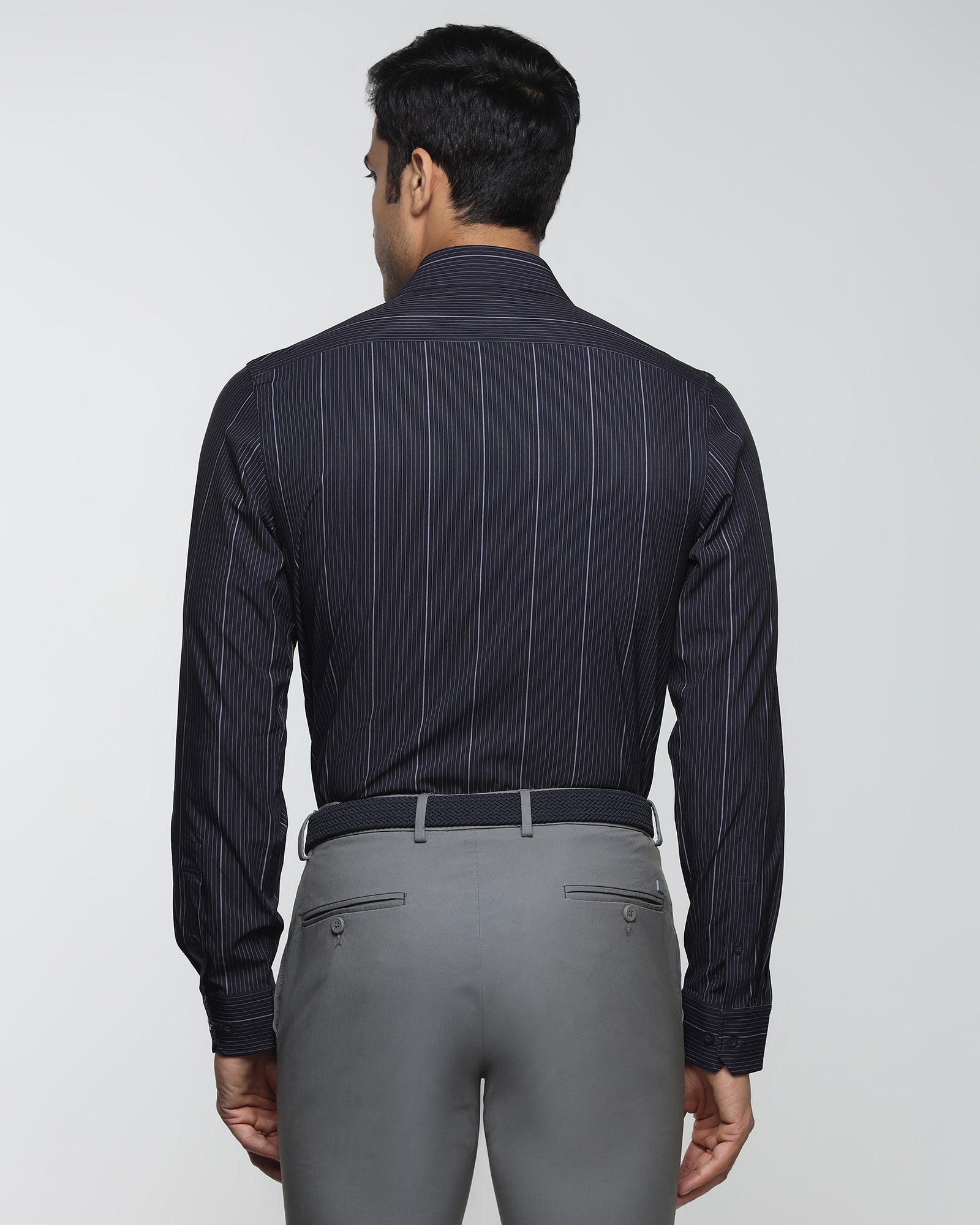 Navy TechPro Stripe Shirt - Grill