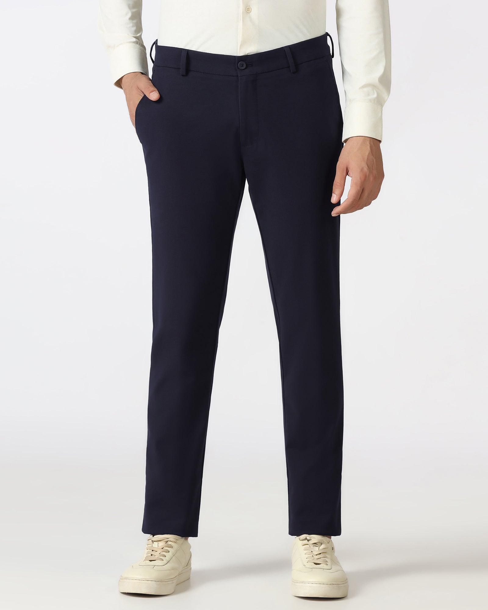 Navy Techpro Textured Khakis - Sandy