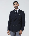 Navy Textured Blazer - Denzel