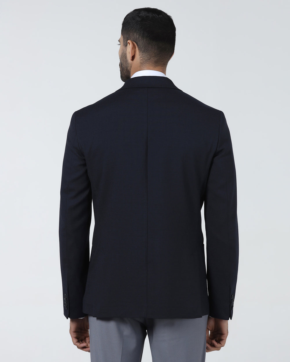 Buy Navy Textured Blazer - Denzel Online