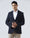 Navy Textured Blazer - Jevlon