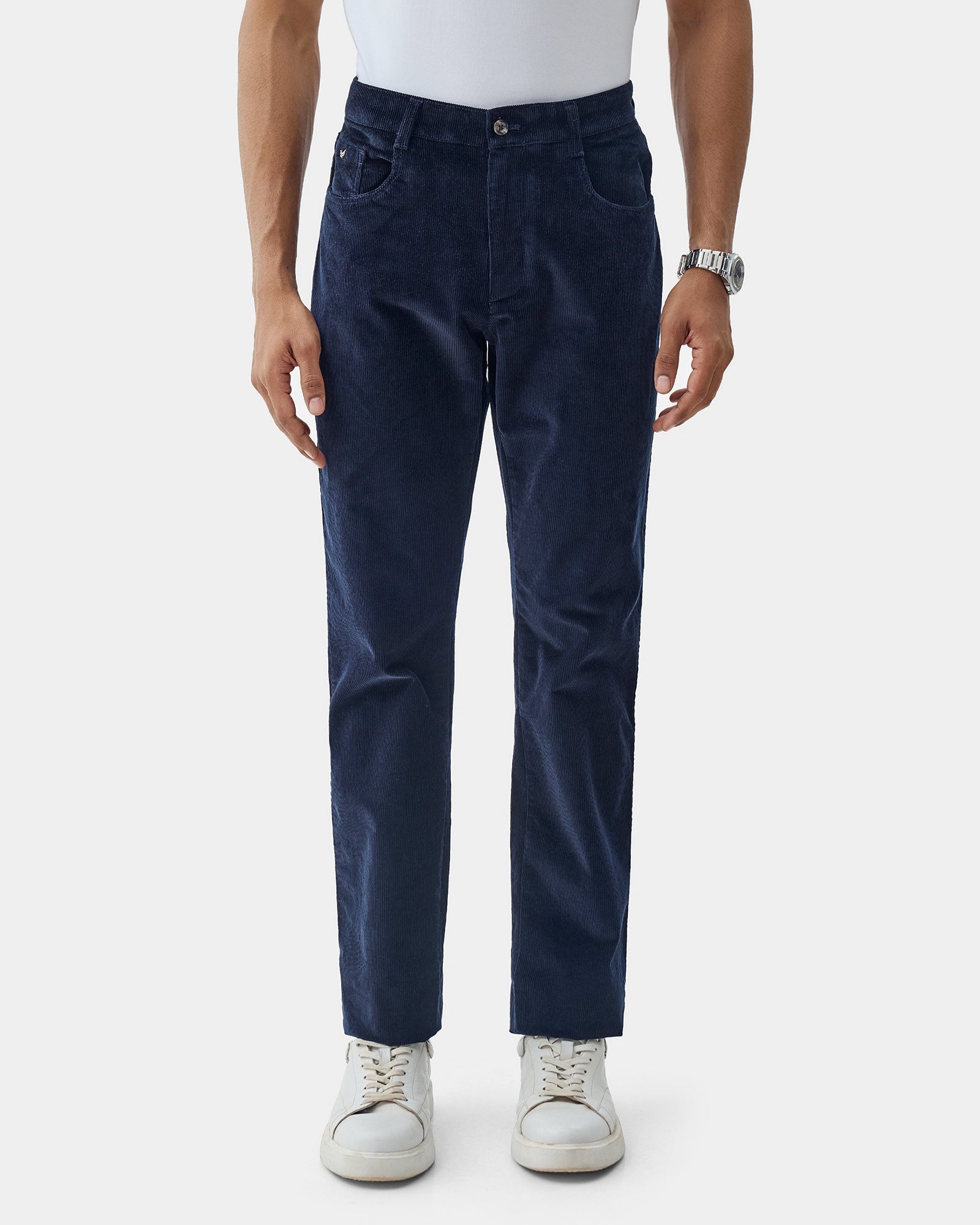 Navy Textured Khakis - Alps