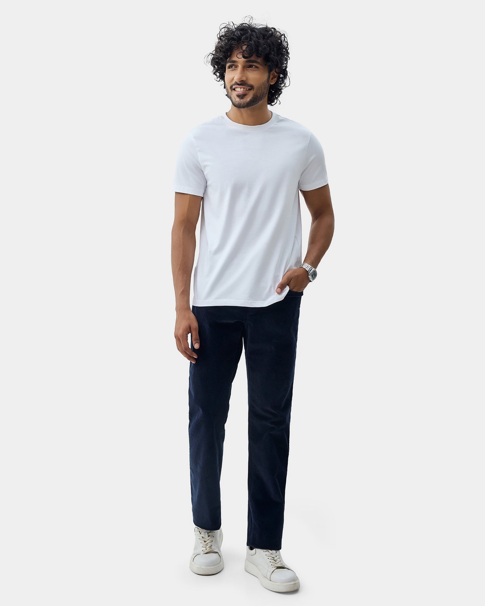 Navy Textured Khakis - Alps