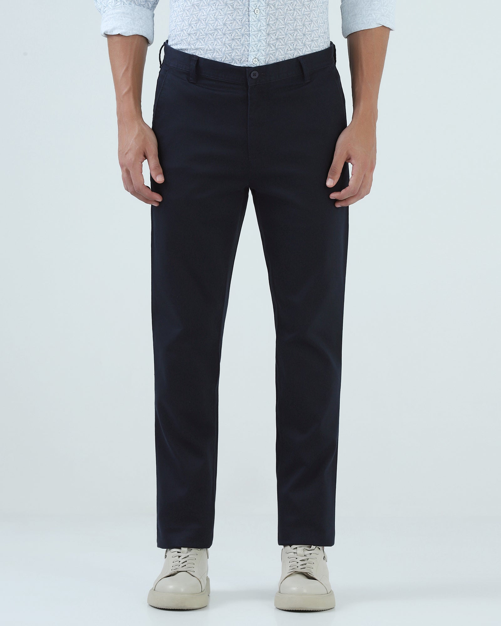Navy Textured Khakis - Kart