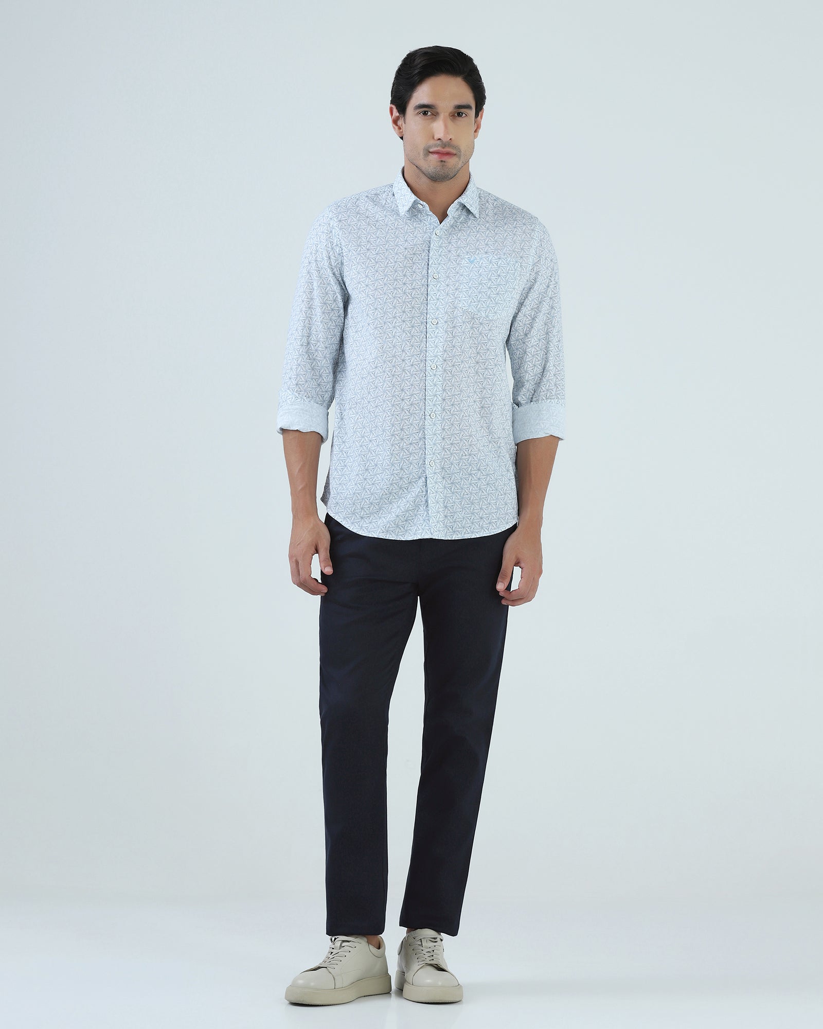 Navy Textured Khakis - Kart