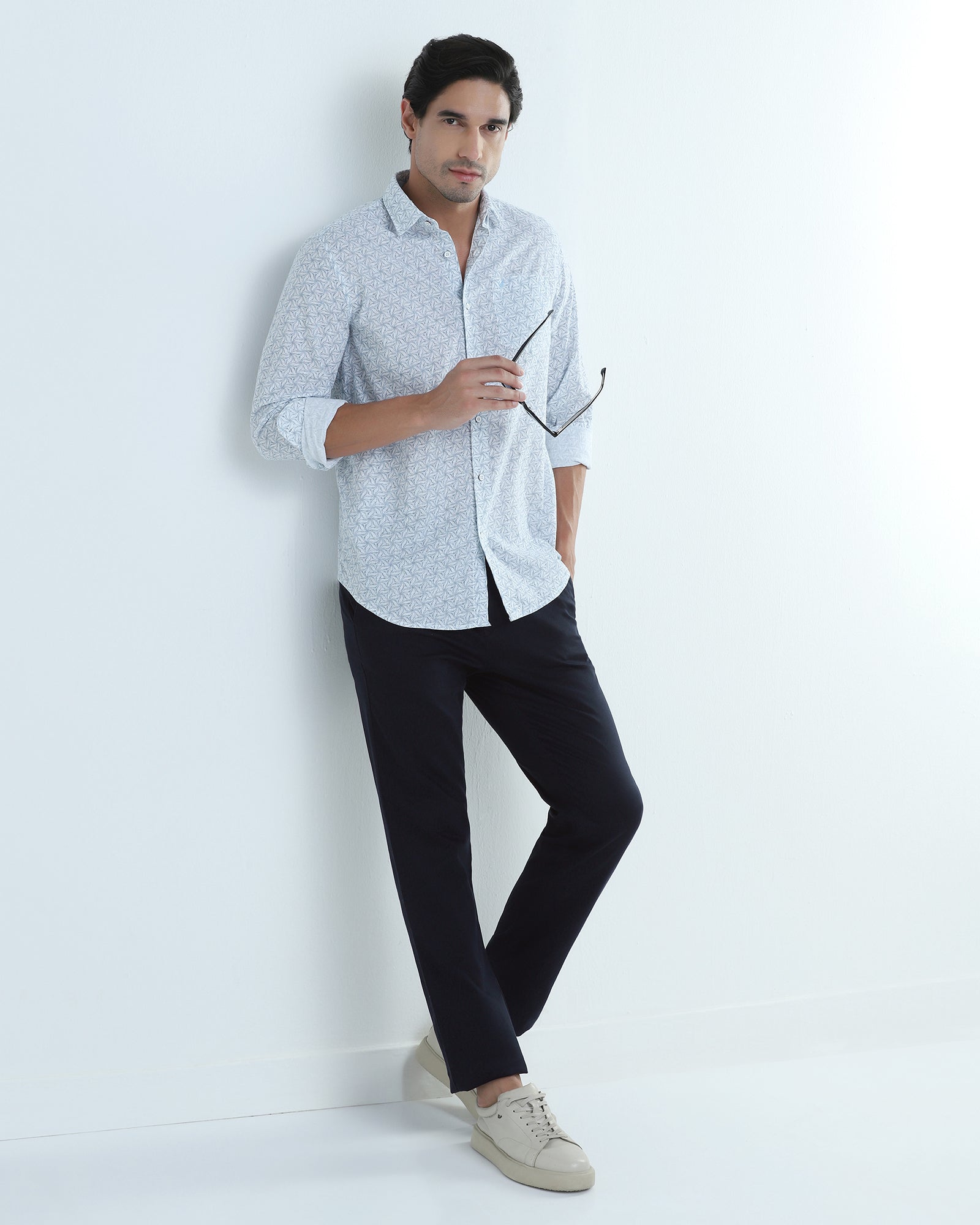 Navy Textured Khakis - Kart