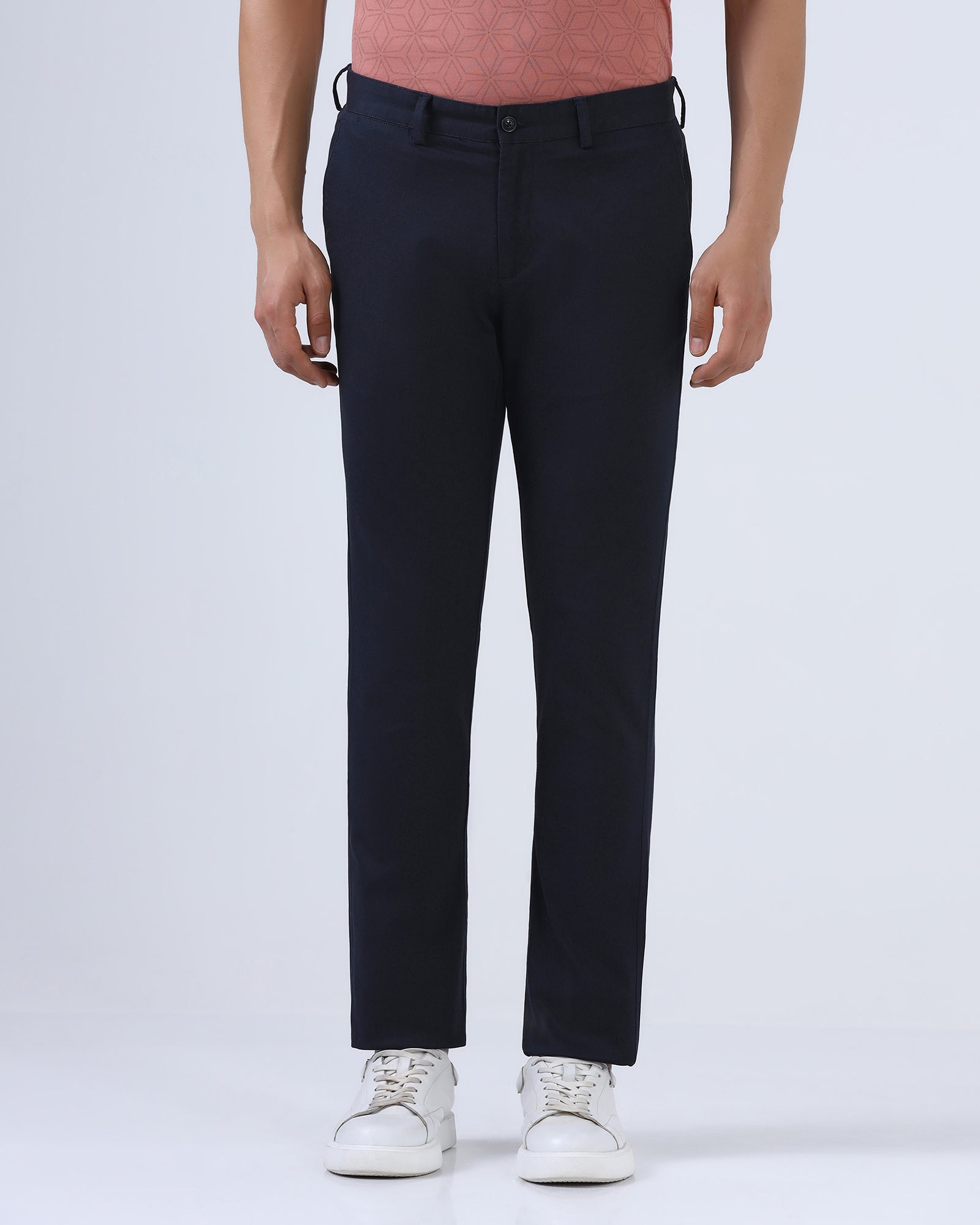 Navy Textured Khakis - Plinth