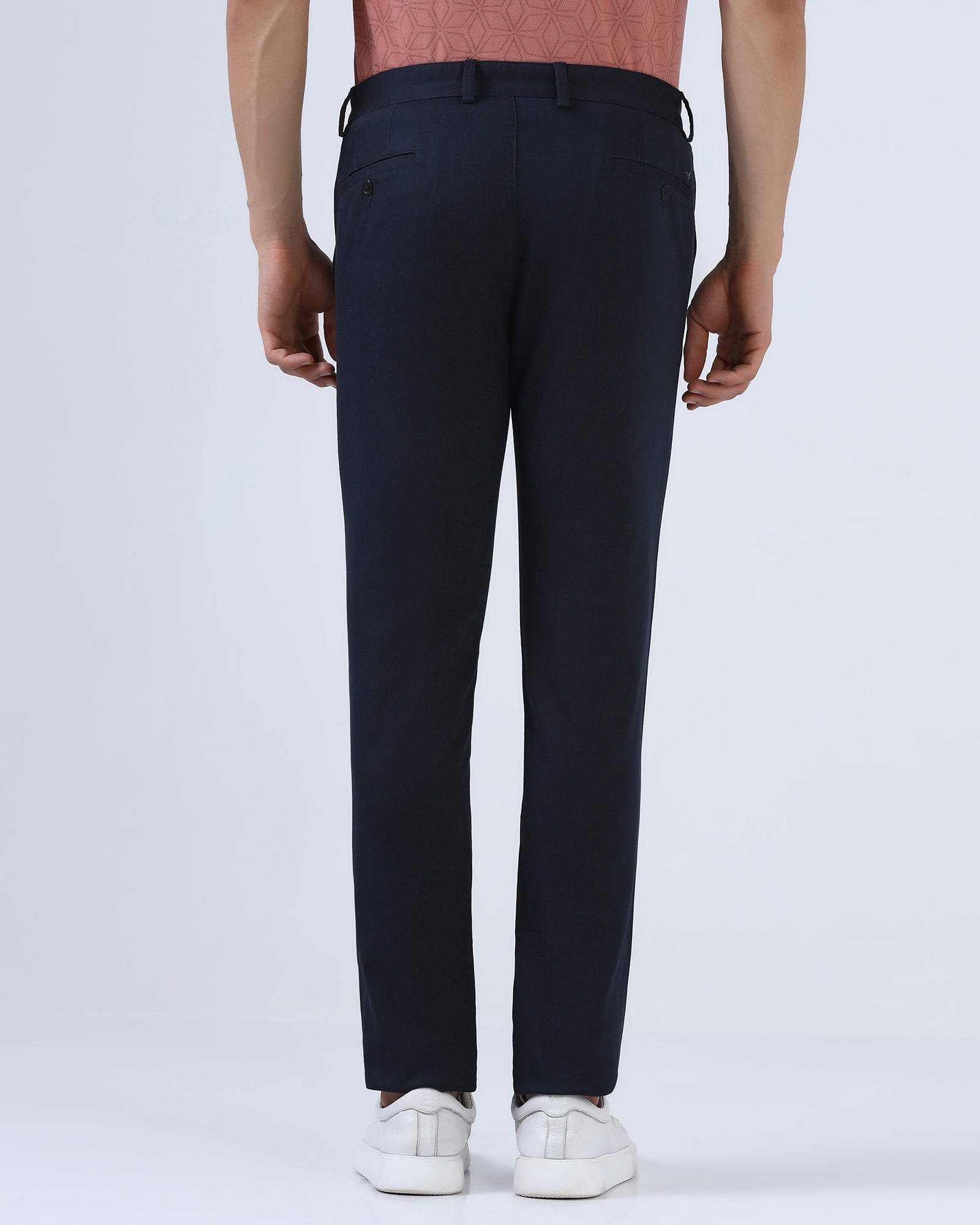Navy Textured Khakis - Plinth