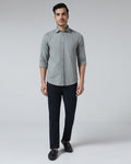 Navy Textured Khakis - Portico