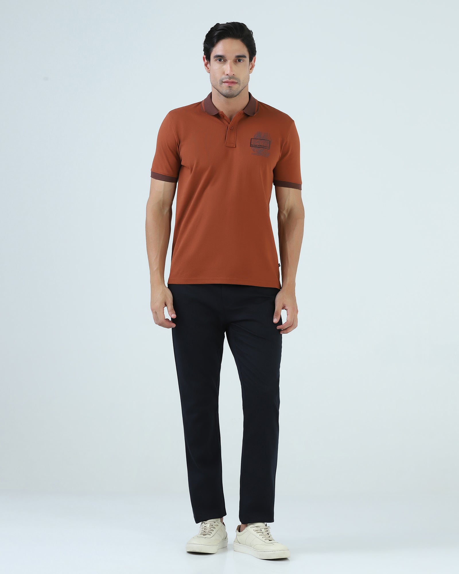 Navy Textured Khakis - Wide