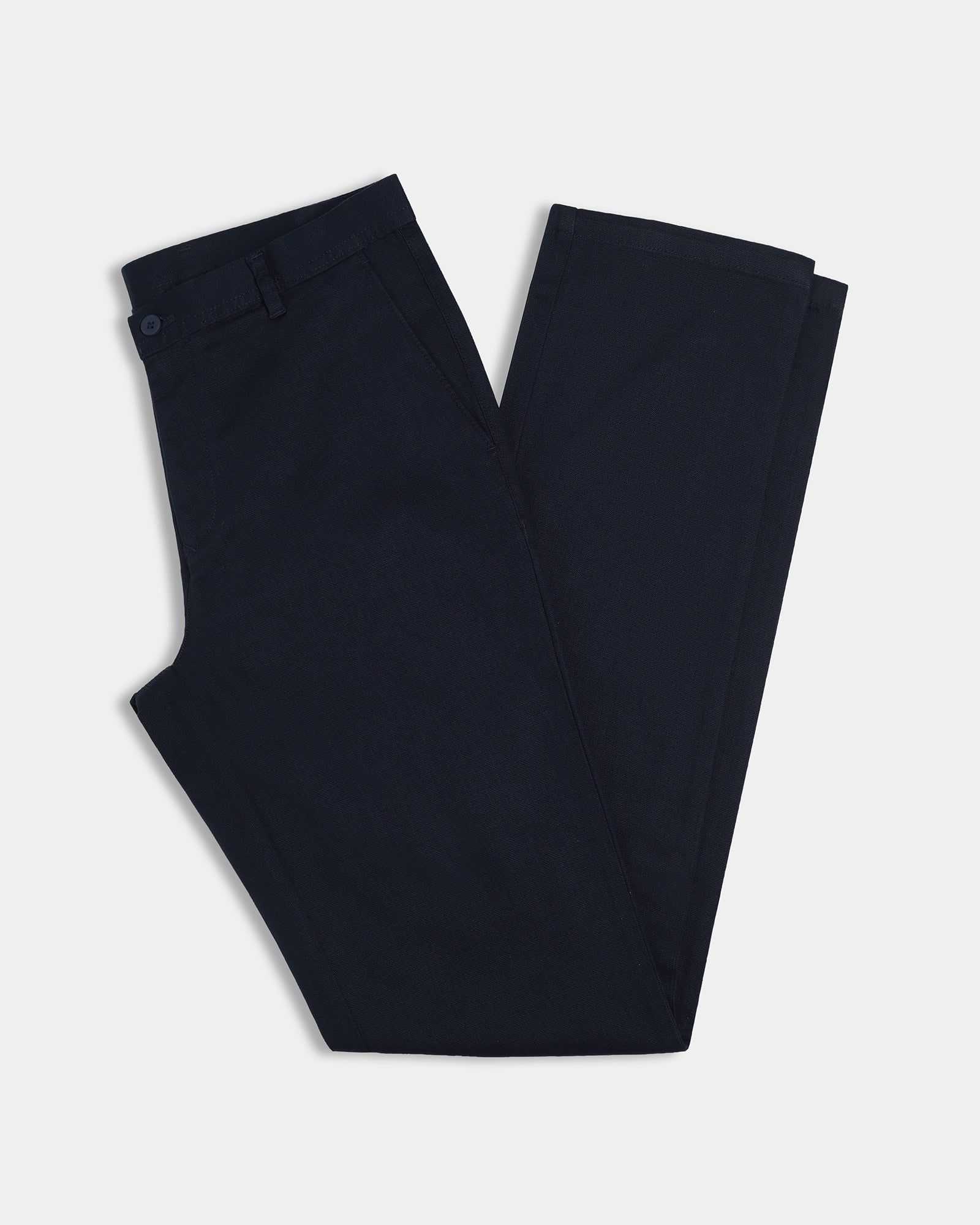 Navy Textured Khakis - Wide