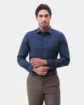 Navy Textured Shirt - Cizok