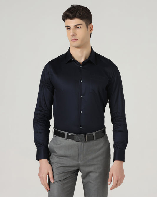 Navy Textured Shirt - Machete