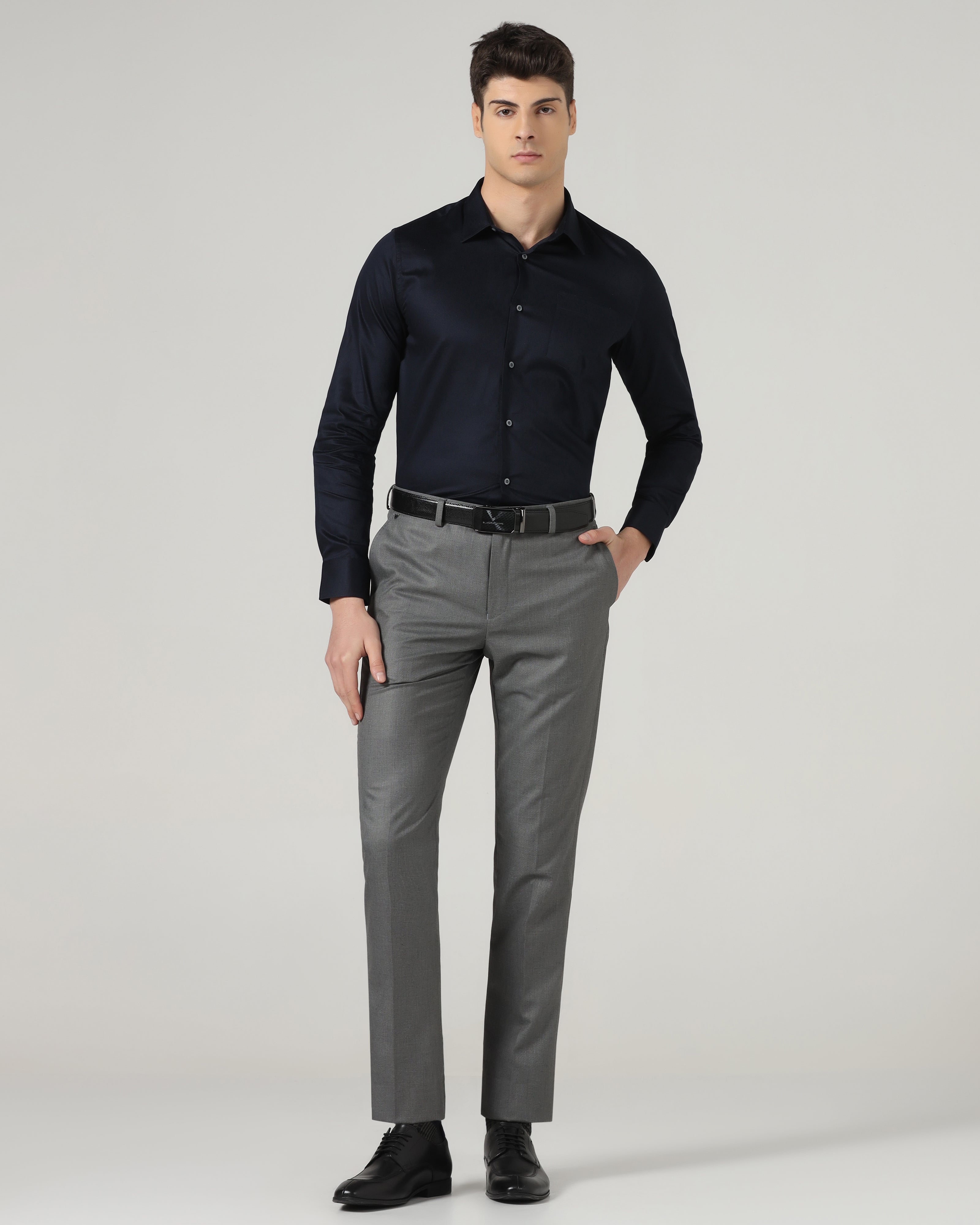 Navy Textured Shirt - Machete