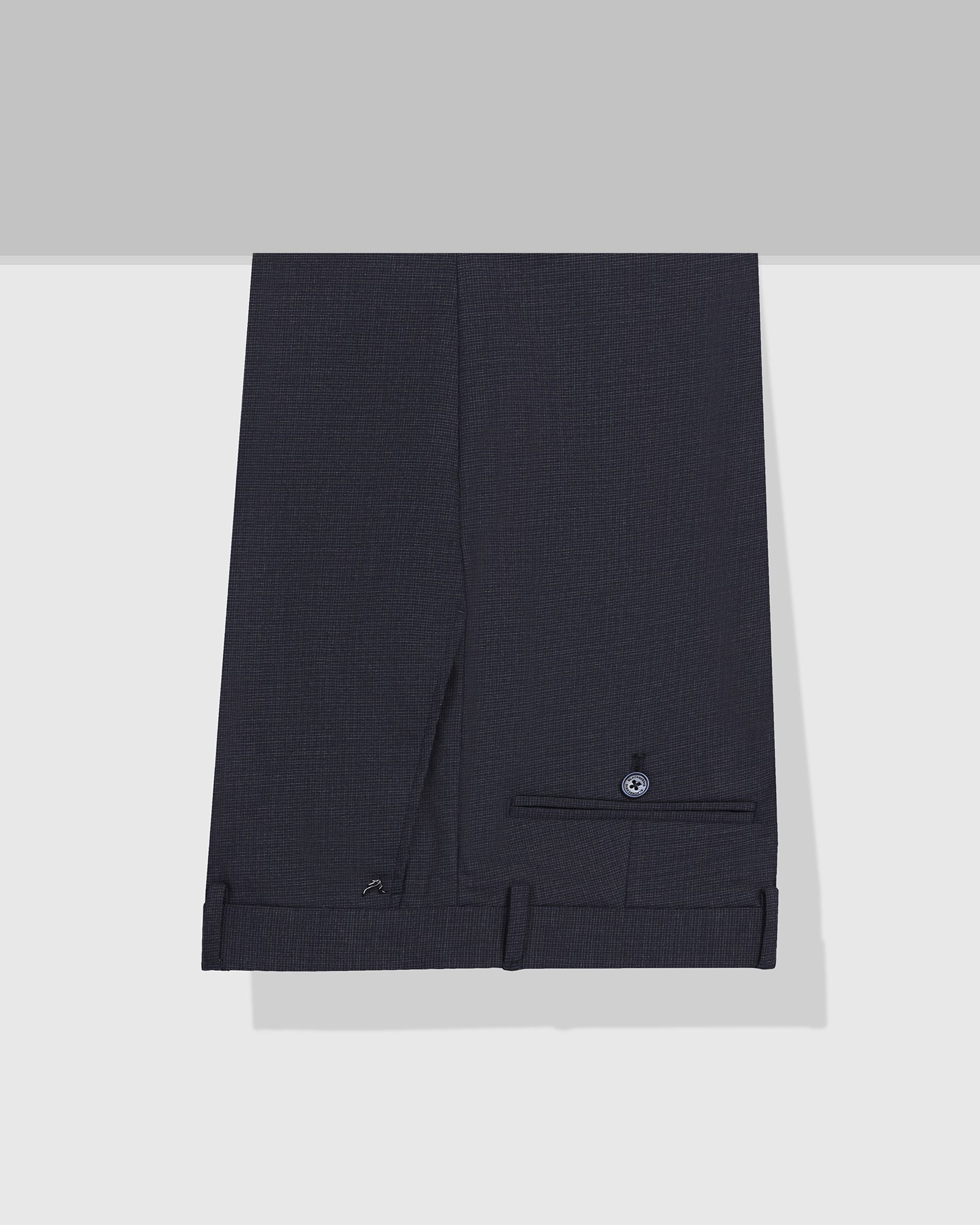 Navy Textured Trouser - Barrel