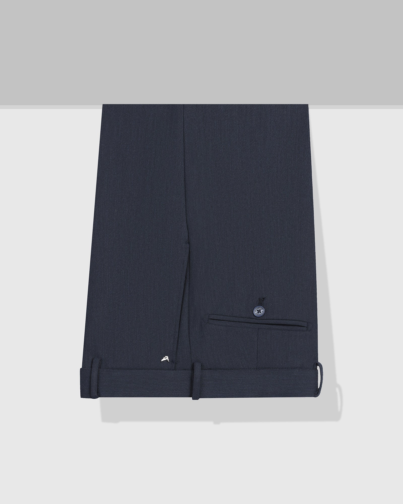 Navy Textured Trouser - Chivas