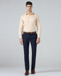 Navy Textured Trouser
