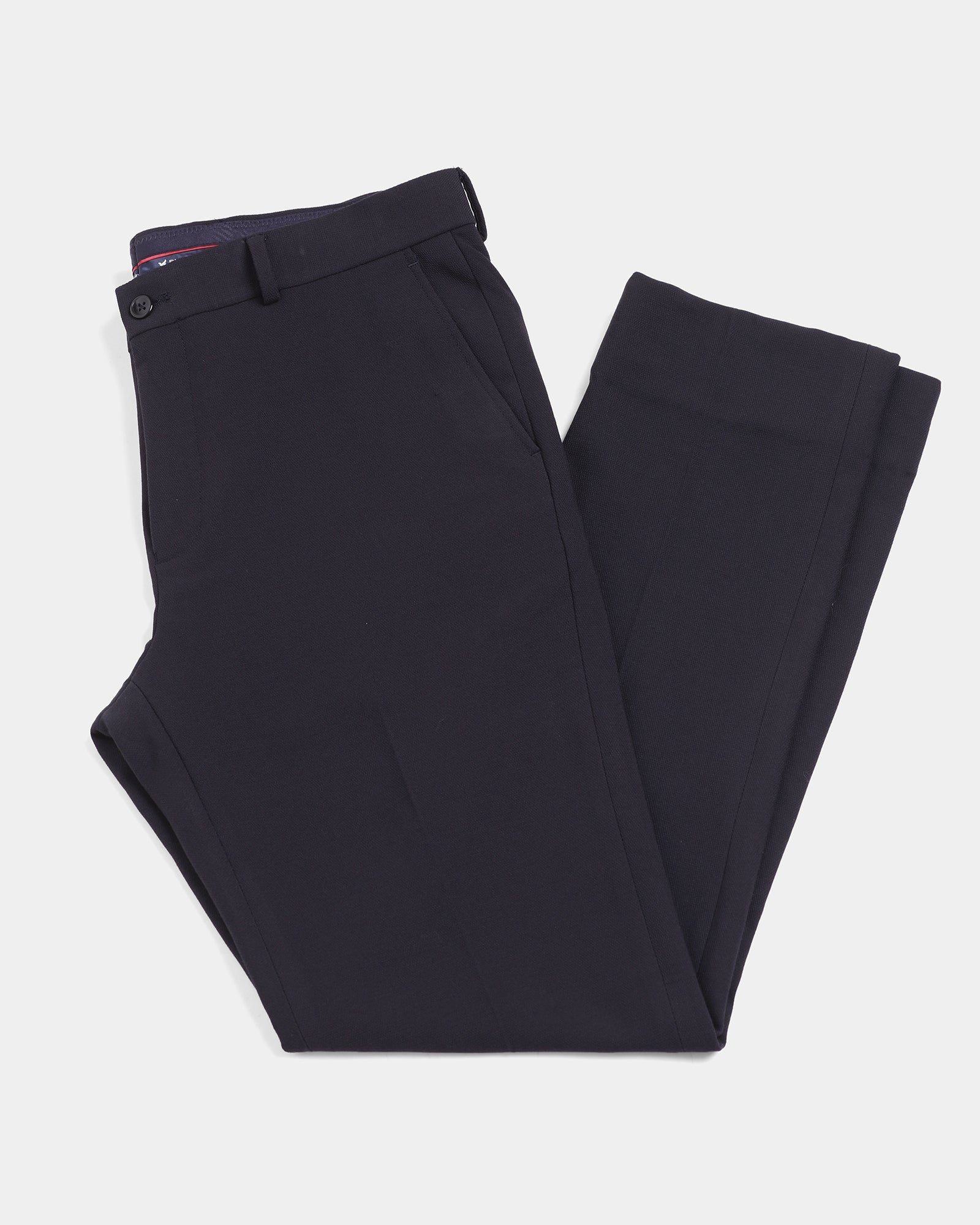 Navy Textured Trouser - Jona