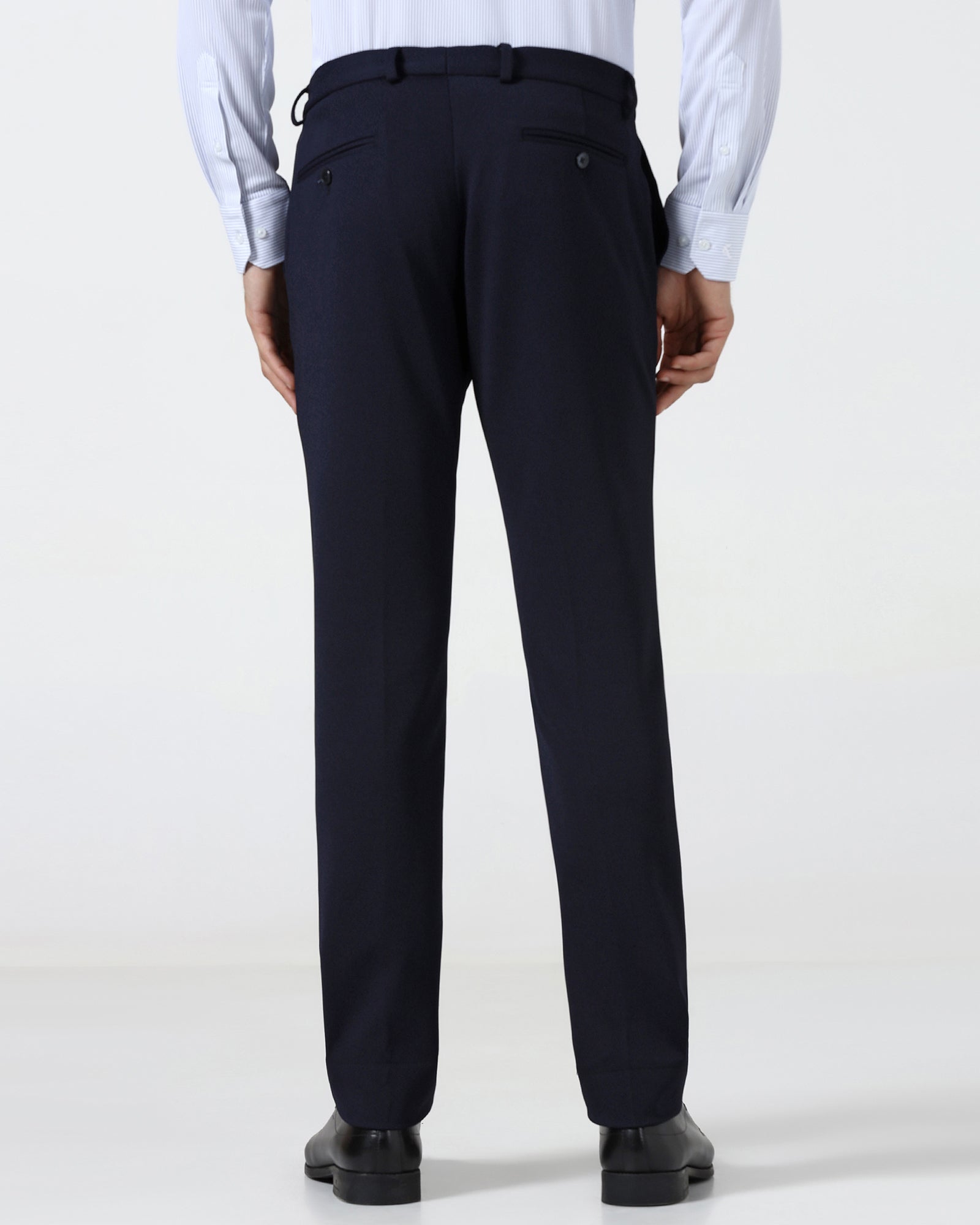 Navy Textured Trouser - Scot