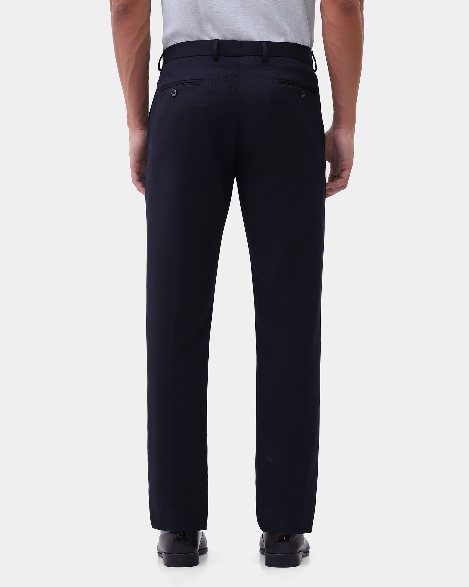 Navy Textured Trouser - Vute