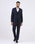Navy Three Piece Textured Suit - Atoll