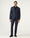 Navy Three Piece Textured Suit - Jiver