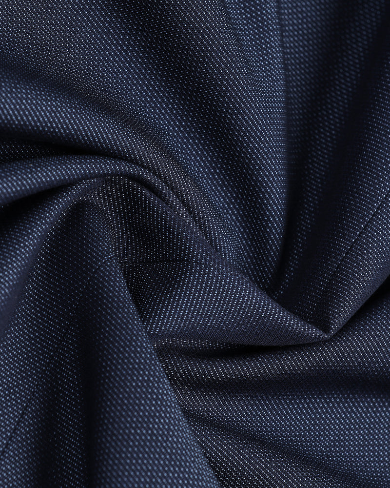 Buy Navy Three Piece Textured Suit From Jiver Collection