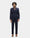 Navy Three Piece Textured Suit - Tristan