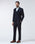 Navy Three Piece Textured Suit - Zeny