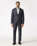 Navy Two Piece Check Suit - Donet