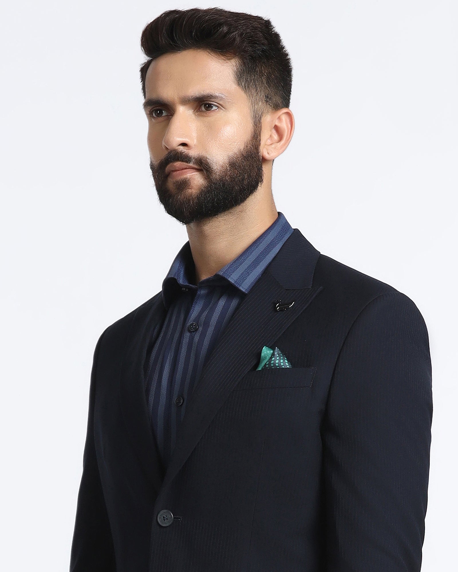 Navy Two Piece Stripe Suit - Jime