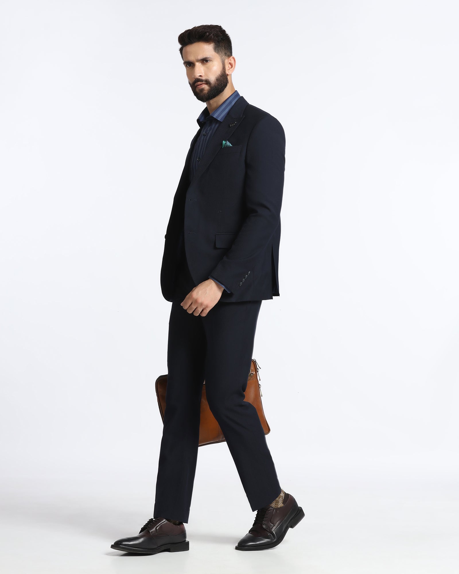 Navy Two Piece Stripe Suit - Jime