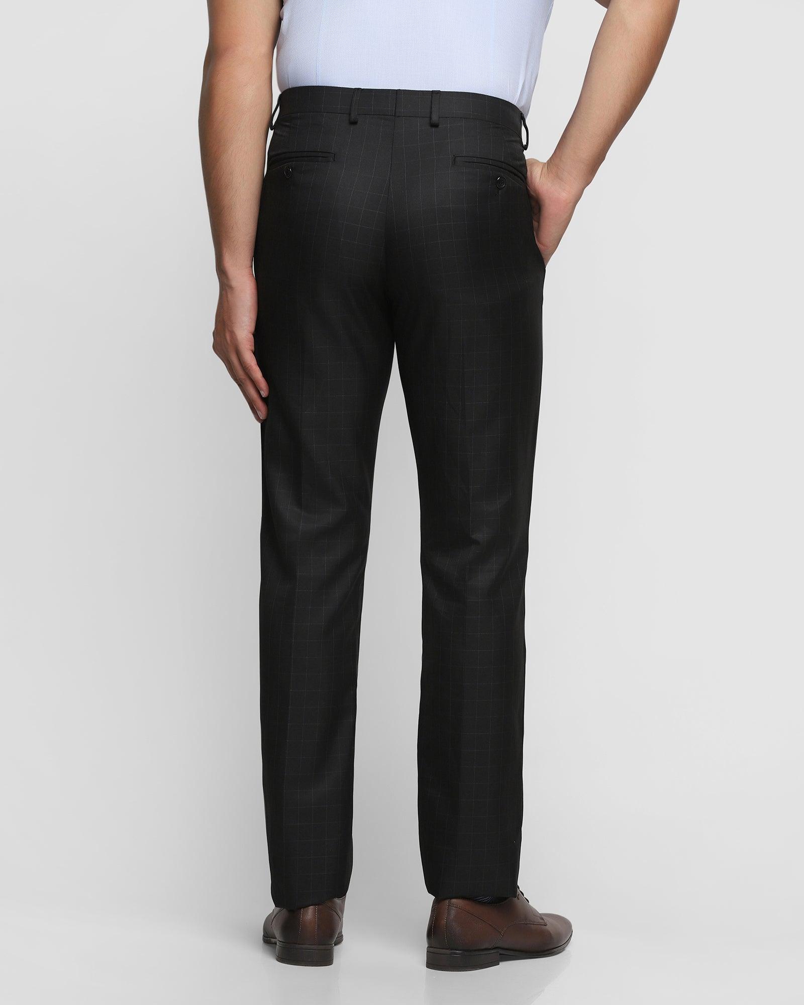 Men Check Trousers Formal Pants Office Business Suit Straight Leg Slim  Fashion | eBay