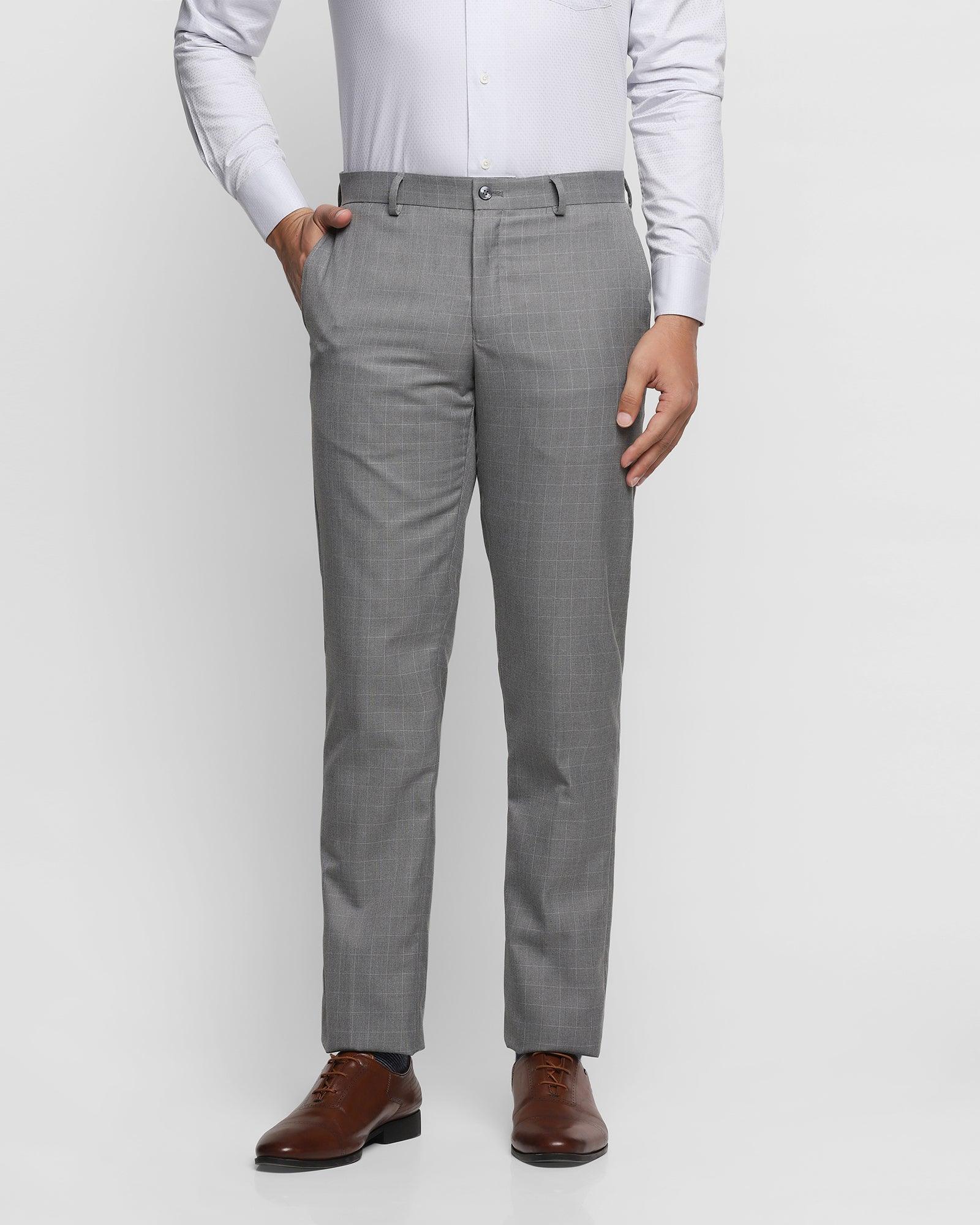 Slim Comfort B-95 Formal Grey Check Trouser - Nice - Blackberrys