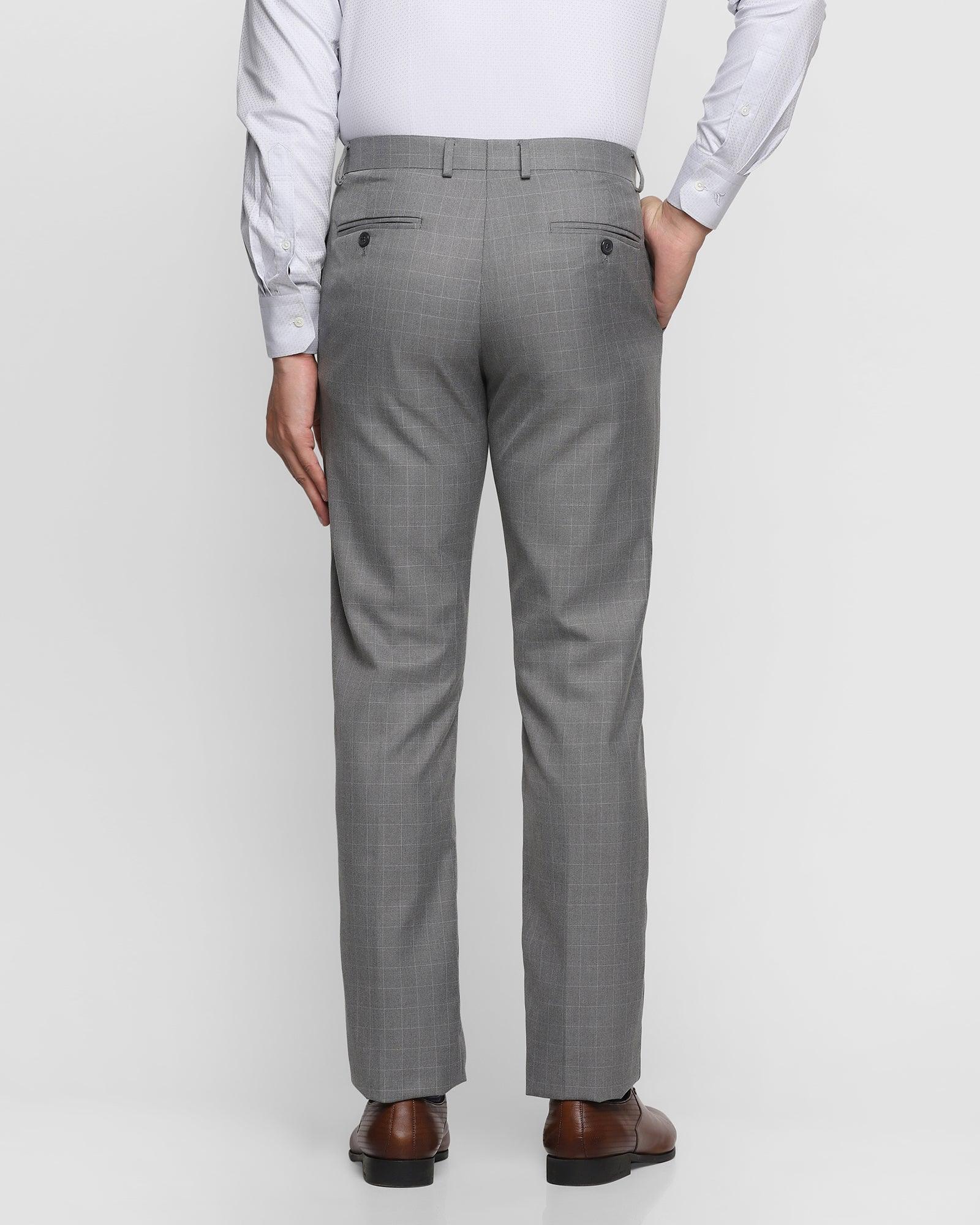 Slim Comfort B-95 Formal Grey Check Trouser - Nice - Blackberrys