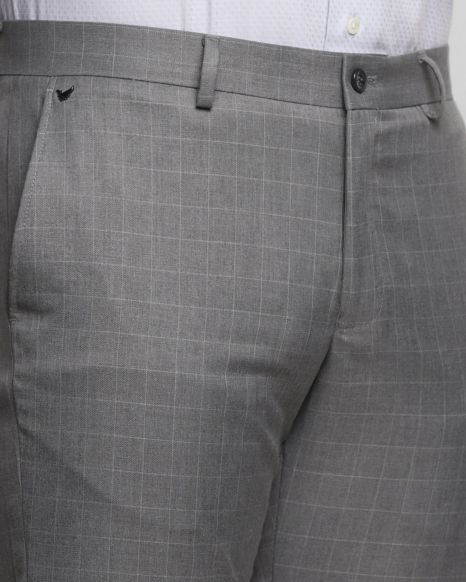 Slim Comfort B-95 Formal Grey Check Trouser - Nice - Blackberrys