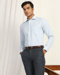 Non Iron Formal Aqua Textured Shirt - Wise
