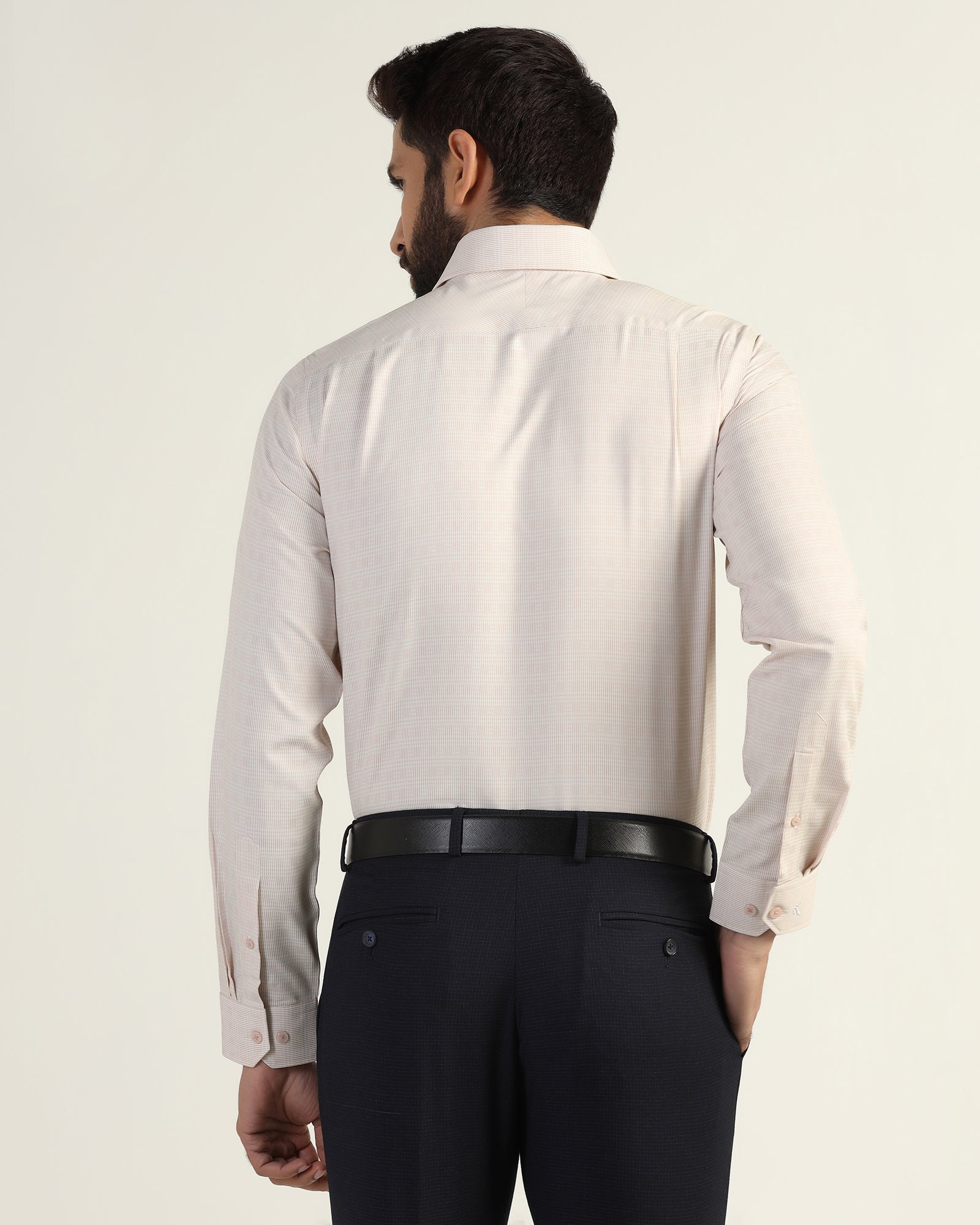 Non Iron Formal Peach Textured Shirt - Wynn