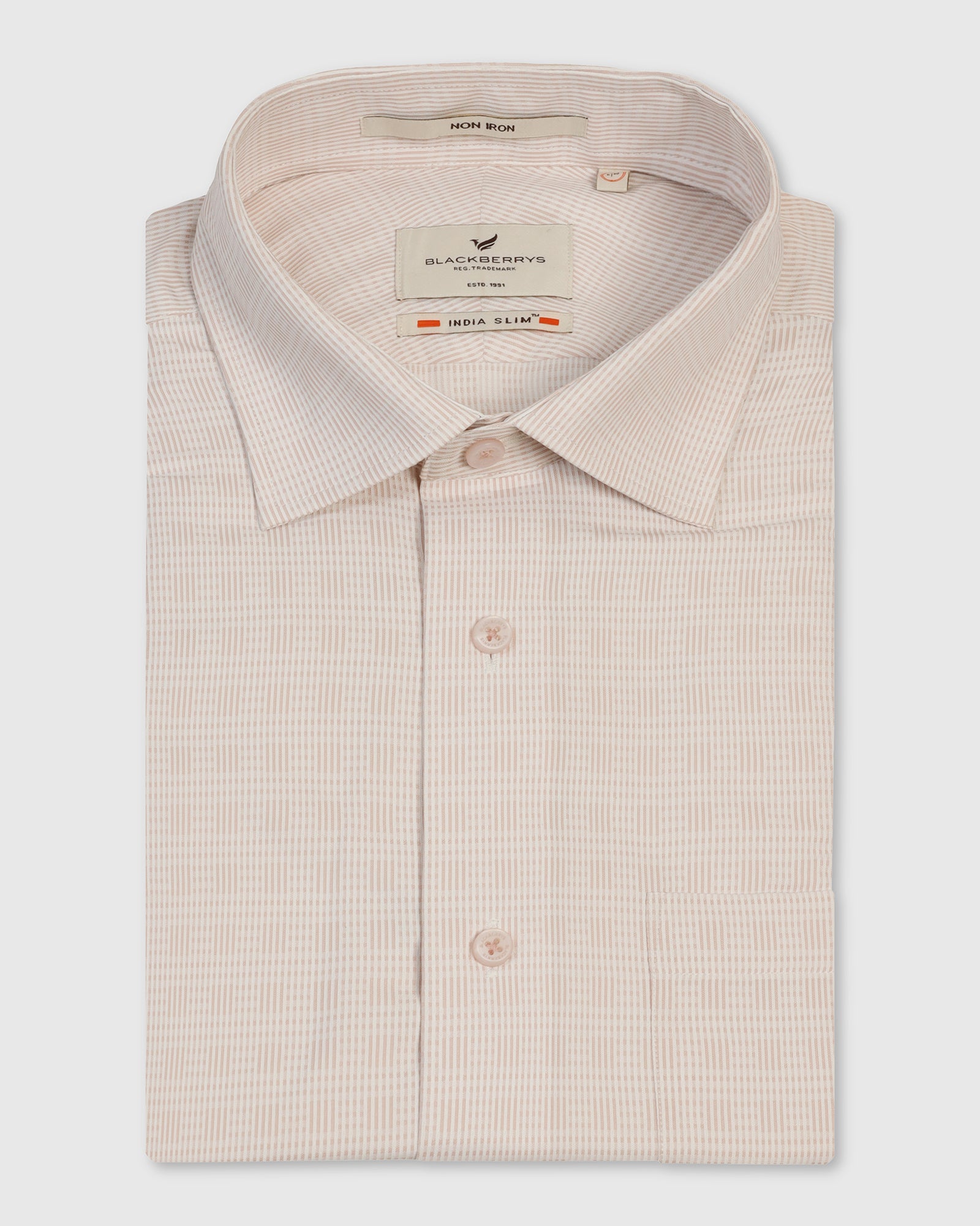 Non Iron Formal Peach Textured Shirt - Wynn