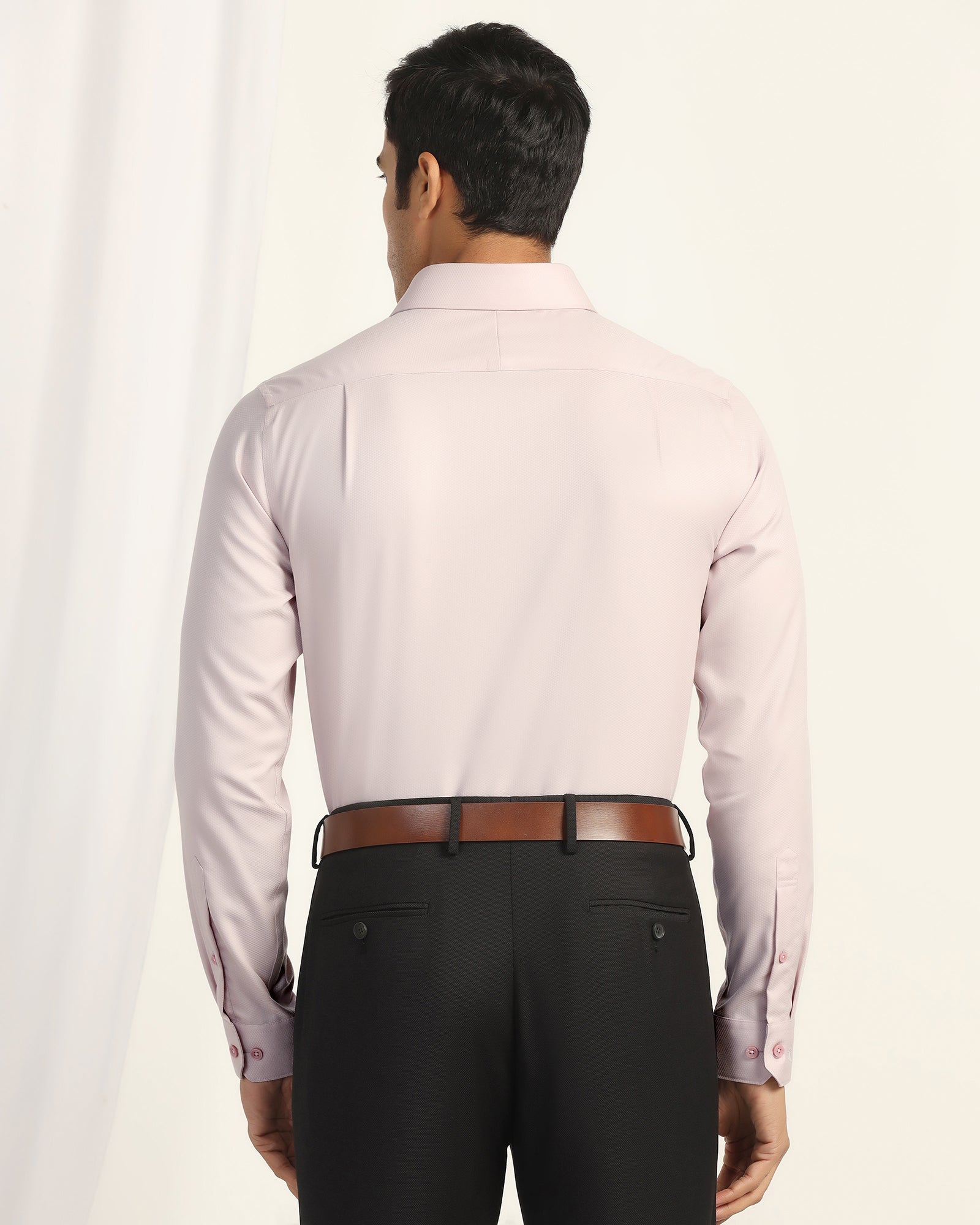 Non Iron Formal Pink Solid Shirt - P31