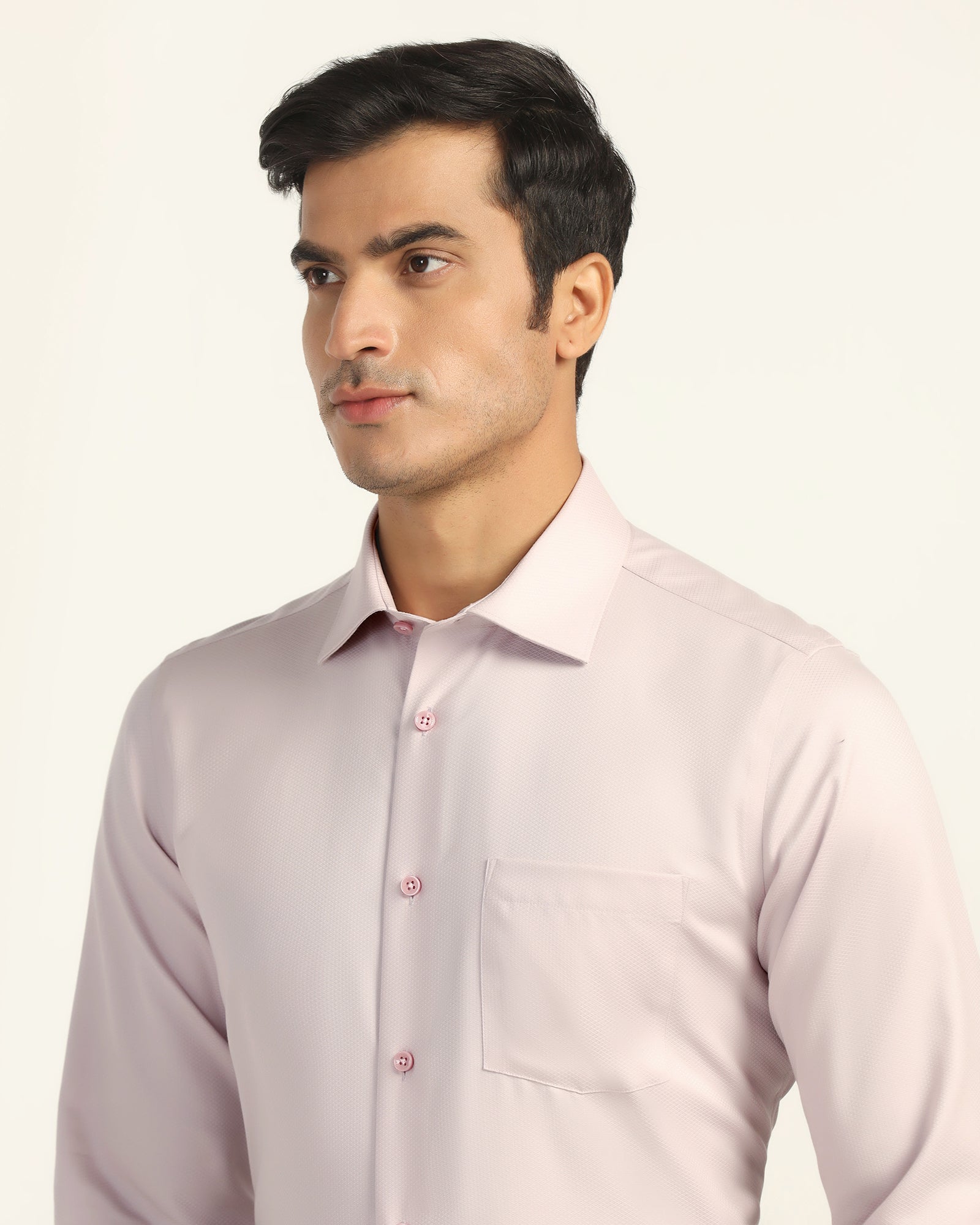 Non Iron Formal Pink Solid Shirt - P31