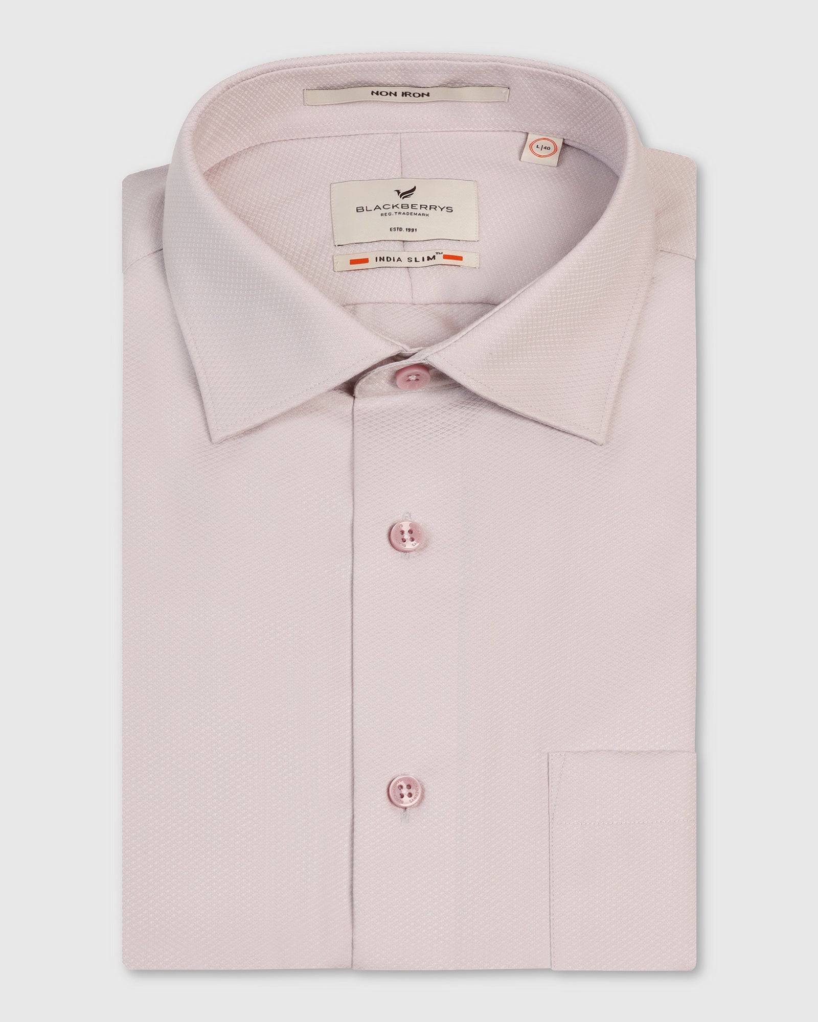 Non Iron Formal Pink Solid Shirt - P31