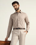 Non Iron Formal Tan Textured Shirt - E31