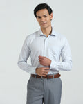 Non Iron Formal Blue Stripe Shirt - Wagon
