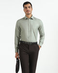 Non Iron Formal Light Green Textured Shirt - Bryan