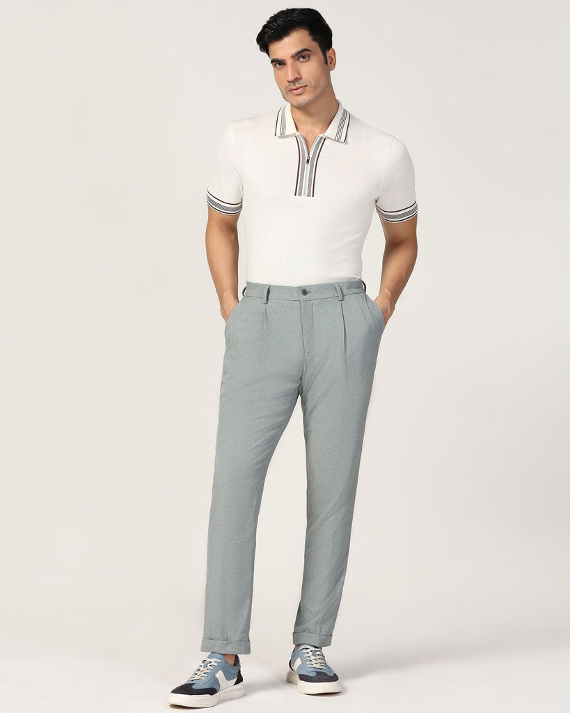 Nxt Fit Formal Green Textured Trouser - Fronx